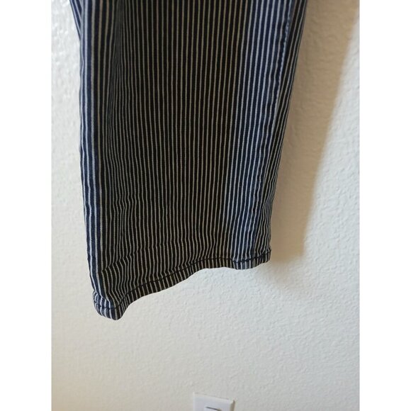 CABI JEANS Navy + White Johnny Railroad Striped Crop Length Women's Jeans 12 - Picture 6 of 16